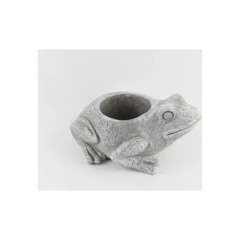 Obal na květináč Cementový obal na květiny žába 21 cm