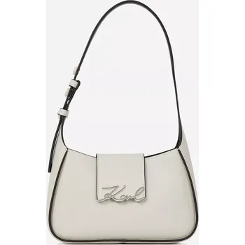 Kožená kabelka Karl Lagerfeld bílá barva, A1W30149 00X, vel. ONE SIZE