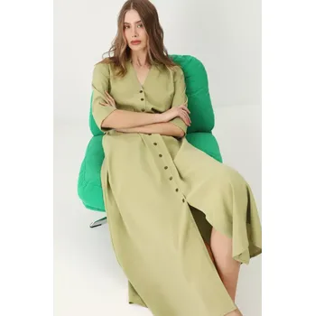 Dámské šaty Šaty Medicine zelená barva, midi RS25.SUD503 81X, vel. S