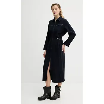 Dámské šaty Šaty G-Star černá barva, midi, D24267-D522 D24267.D522 59X, vel. XS