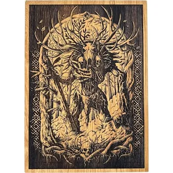 Kadlus LEŠIJ nástěnná dekorace, dřevo 32x46cm