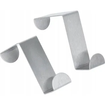 Věšák 2x OCELOVÝ věšák háček na dveře kabiny na oblečení ručníky do koupelny