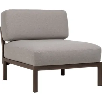 Zahradní pohovka Nardi Šedý zahradní modul Maximo s hnědou podnoží