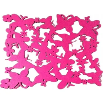 prostírání Filcová prostírka obdélníková růžová fuchsiová Podložka Dekorace na stůl Vánoce