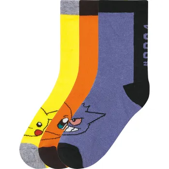 Dětské ponožky, 3 páry (Pokémon, 19-22)