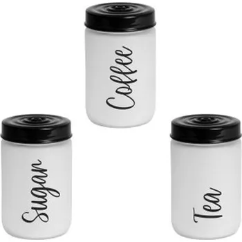 Dóza na potraviny Dóza 0,66l COFFEE, SUGAR, TEA, ledové sklo/plast