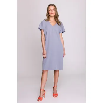 Dámské šaty Elegantní šaty volnějšího střihu Stylove S392 šedé EU velikost: S