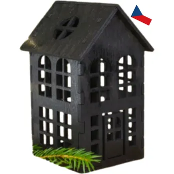 Vánoční dekorace JH WoodArt Dřevěný domeček - Lucerna C 1 ks (Vánoční atmosféra v minimalistickém stylu!)