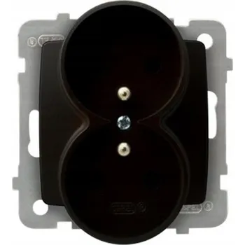 Elektrická zásuvka Hnědá Elektrická Zásuvka Ospel