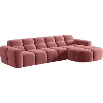 Pohovka Micadoni Sametová rohová pohovka Lisa 310 cm, pravá