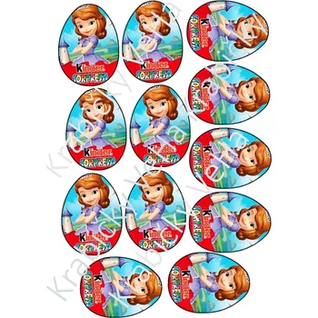 Jedlá dekorace na dort Jedlý tisk na fondánový list A4 motiv "Kinder vejce "