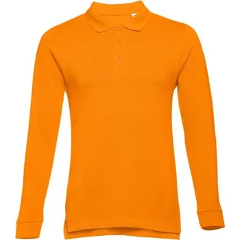 Pánská košile THC BERN 3XL. Pánská polokošile s dlouhým rukávem - Oranžová / 3XL, Firemní dárkové předměty s vlastním potiskem
