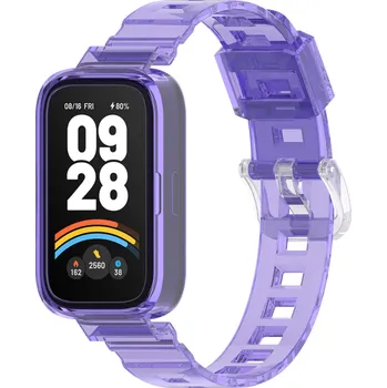 Šperk Průhledný silikonový náramek měnící barvu pro Mi Band 9 Active / Redmi Band 3 Barevná varianta: Fialový