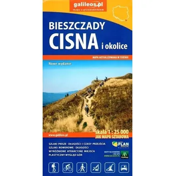 Cestování Mapa tur. - Bieszczady, Cisna i okolice 1:25 000 - praca zbiorowa [PL] (2025, Brožovaná / brožovaná, Plan)