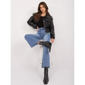 Dámská parka Dámská bunda z ekokůže s elastickým páskem SET černá