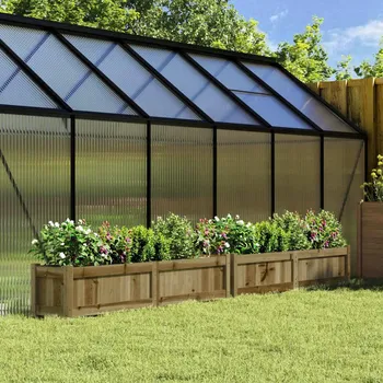 Truhlík vidaXL Zahradní truhlíky 2 ks voskově hnědé masivní borovice [837483] Barva: Přírodně impregnované