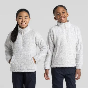 Chlapecká mikina Craghoppers Unisex Kids' Crag Laune quarter Zip Fleece LightGreyMl 5-6 let