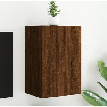 Ložnice vidaXL Nástěnná TV skříňka 40,5x30x60 cm kompozitní dřevo [836916] Barva: hnědý dub