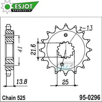 Řetězová sada pro motocykl Kolečko řetězové (pastorek) 0296-16zubů ESJOT 50-29005-16 - Honda NTV400 BRO'S + XL400V Transalp + XL600V Transalp + XL600V Transalp + XL650V Transalp + XL700V Transalp + VT600C Shadow + XRV650 Africa HONDA VT 600 C Shadow 1990-2007