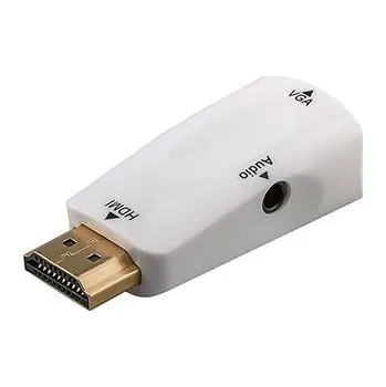 Video redukce Video převodník, HDMI samec - VGA (D-Sub) samice, bílý (KAHAVHMW01)