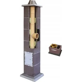 Komín Keramický komín pro odvod spalin systém Leier Basic 4m průměr 180 komínová sestava + VĚTRÁNÍ