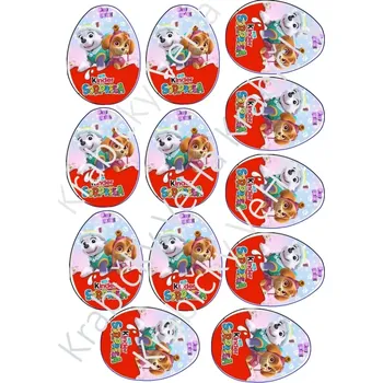 Jedlá dekorace na dort Jedlý tisk na fondánový list A4 motiv "Kinder vejce "