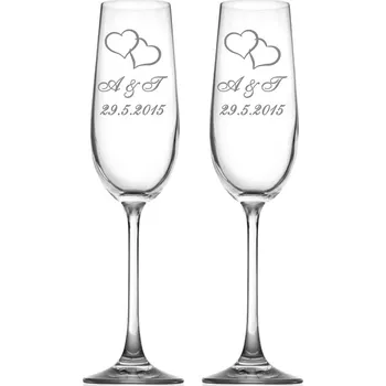 Svatební dekorace Svatební skleničky s monogramem