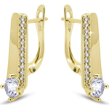 Náušnice Pozlacené náušnice dlouhé se zirkonem, 3438