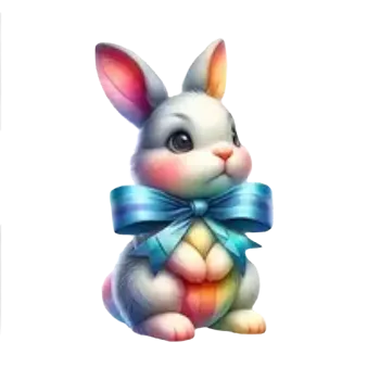 Nažehlovací obrázek - velikonoční zajíček IV (5,3 x 9,0 cm)