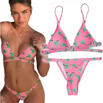 Dámské plavky DVOUDÍLNÉ PLAVKY RŮŽOVÉ SEXY MODELUJÍCÍ KOMPLET HORNÍ A SPODNÍ DÍL M