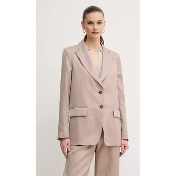 Dámské sako Sako s příměsí lnu Marc Aurel 3925.1020.93406 béžová 80X, vel. 42