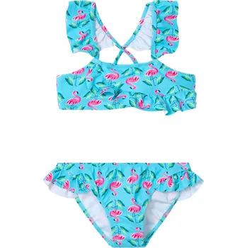 Kojenecké plavky MAYORAL dívčí bikiny s volány tyrkysová vel. 122 cm