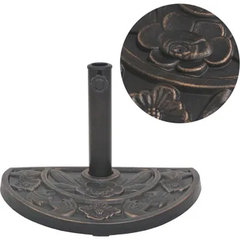 Stínicí technika vidaXL Stojan na slunečník, pryskyřice, polokulatý, bronzový 9 kg [43655]