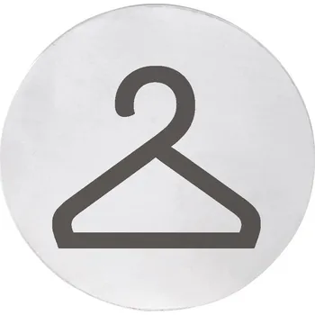 Sada koupelnových doplňků SAPHO Cedule šatna, Ø 75mm, nerez mat XP125