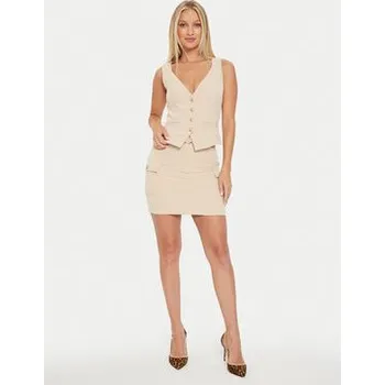 Dámská sukně Guess Mini sukně Fiona W4YD72 WFWX2 Béžová Regular Fit XS