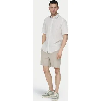 Pánské kraťasy Only & Sons Šortky z materiálu Tel 22027949 Béžová Regular Fit L