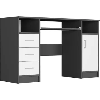 Obdélníkový psací stůl Framire 120 x 52 x 73 cm antracit, bílý