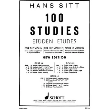 Hans Sitt: 100 Studies - Etüden - Études Op. 32 Vol. 2 (noty na housle)