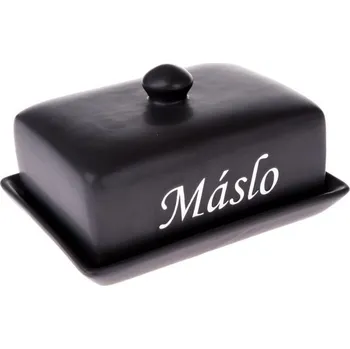 Dóza na potraviny Máslenka 16,5x 9,5x12cm MÁSLO, BLACK, keramika