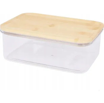 Úložný box Velká nádoba na potraviny s bambusovým víkem, 1,85 litru