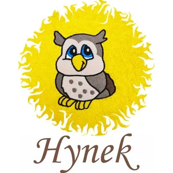 Dětská osuška s výšivkou a jménem QUALITY 400 g/m2 - SOVIČKA