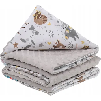 Dětská deka Dětská deka Babymam 75 x 100 cm, barevná, se zvířátky