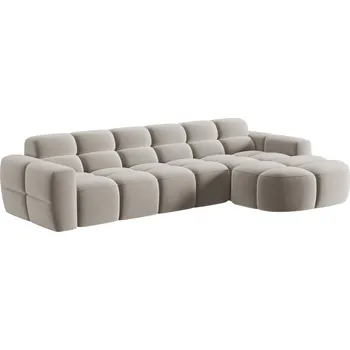 Pohovka Micadoni Sametová rohová pohovka Lisa 310 cm, pravá