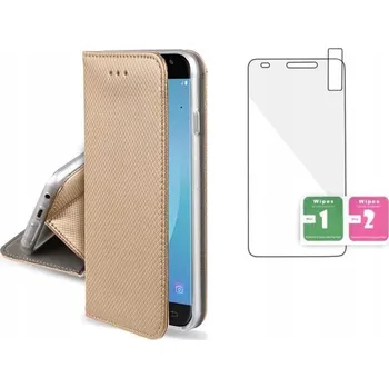 Pouzdro na mobilní telefon Pouzdro s klopou TelForceOne pro Samsung Galaxy J5 2017 zlaté
