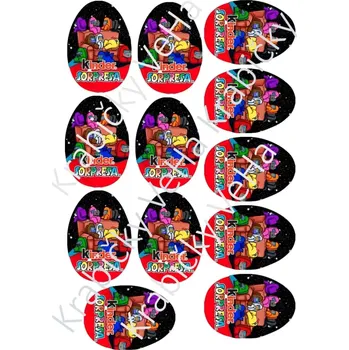 Jedlá dekorace na dort Jedlý tisk na fondánový list A4 motiv "Kinder vejce "