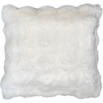 Dekorativní polštářek Mikroplyšový polštářek, vlnky - Bílý 45x45 cm