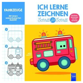 První čtění Ich lerne zeichnen - Schritt für Schritt: Fahrzeuge