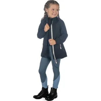 Jezdecké oblečení HKM Nepromokavá bunda -Cloudy-tmavě modrá , 122/128