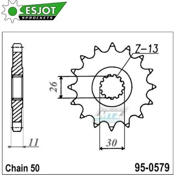 Řetězová sada pro motocykl Kolečko řetězové (pastorek) 0579-17zubů ESJOT 50-35016-17 - Yamaha FJ1100+FJ1200 + FZS1000 Fazer+FZ1N+FZ1 Fazer + MT-01+XJR1200+XJR1300 + YZF-R1 + RD500+RZ500+RZV500R YAMAHA FZS 1000 Fazer 2001-2005