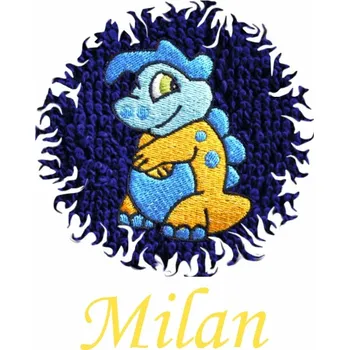 Dětská osuška s výšivkou a jménem QUALITY 400 g/m2 - COOL DINO